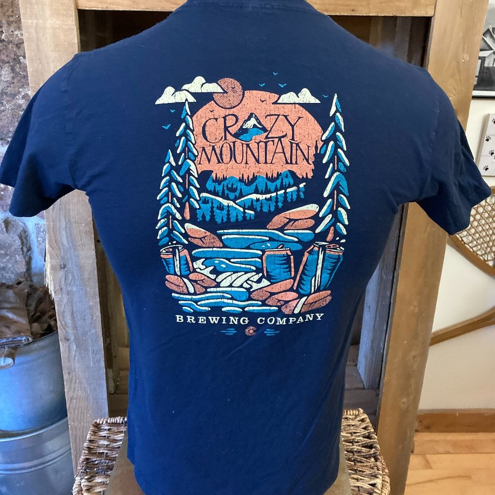Crazy Mountain Brewing Company Co Colorado Denver Beer Brewery Craft Mens Small